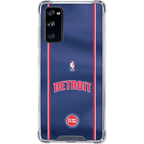 NBA Detroit Pistons Jersey Galaxy S20 FE Clear Case